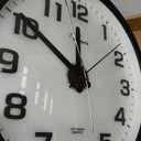 WallarGe Night Light Wall Clock for Bedroom - Silent Lighted up Wall Clock Glow in The Dark, Battery Operated for Living Room/Kitchen, Easy to Read Large Digital Display, 12 Inch (Black)