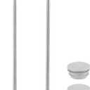 uxcell 4Pcs 300mmCloset Rod Support Bracket, Rod Holder Wardrobe Accessories Clothes Rail Seat for Bedroom Bathroom, Silver