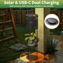 SISAYWEY Solar Garden Plant Lights: Outdoor Waterproof Decorative Lamp with Flower Stand, Solar-Powered Yard Patio Outside Floor Decoration Lantern with Butterfly Pattern for Festival Decor