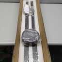 Flush Mount Ceiling Light Fixture 43.3" Modern Black Sputnik Dimmable LED Lamp with Remote Control Ideal for Bedroom Living Room Kitchen Island(2 Lights)