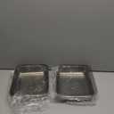 316 Stainless Steel Dumpling Plate, Multi-Functional Rectangular Food Container with lid, Non-Stick Plate, Suitable for Rice, Barbecue, Meals and Kitchen Storage (Wavy Pattern (2pcs))