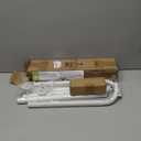 White Wrap Around Curtain Rods 48 to 90 Inch:Blackout Heavy duty Adjustable Window Curtain Rod for Bedroom,Industrial Darkening Curved French Metal Single Drapery Rods Easy Install,Pure White