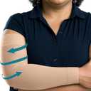 KEMFORD Lymphedema Compression Arm Sleeves for Women - 1520 mmHg, Without Silicone Grip, 1 Pair, Beige, L  Arm Support for Swelling & Edema