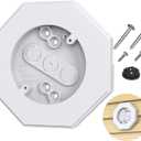 Vinyl Siding Mounting Blocks Kit with Built-in Electrical Box - 8141 Vertical Siding Lamps Mounting Plate - Ideal for 1/2"" Lap Siding - White Finish 1 Pack