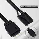 COMeap 4 Pin RGB Adapter for Corsair Commander Core and iCUE Commander CORE XT, 1 to 4 ARGB Splitter Extension Cable Connect to 5V 3-Pin ARGB Devices 19-in