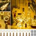 Wine Bottle Lights with Cork, 10 Pack Mini Fairy String Lights Battery Operated with 12 Replacement Batteries, Party Decoration for Wedding Christmas Halloween Bar Mason Jar - Warm White
