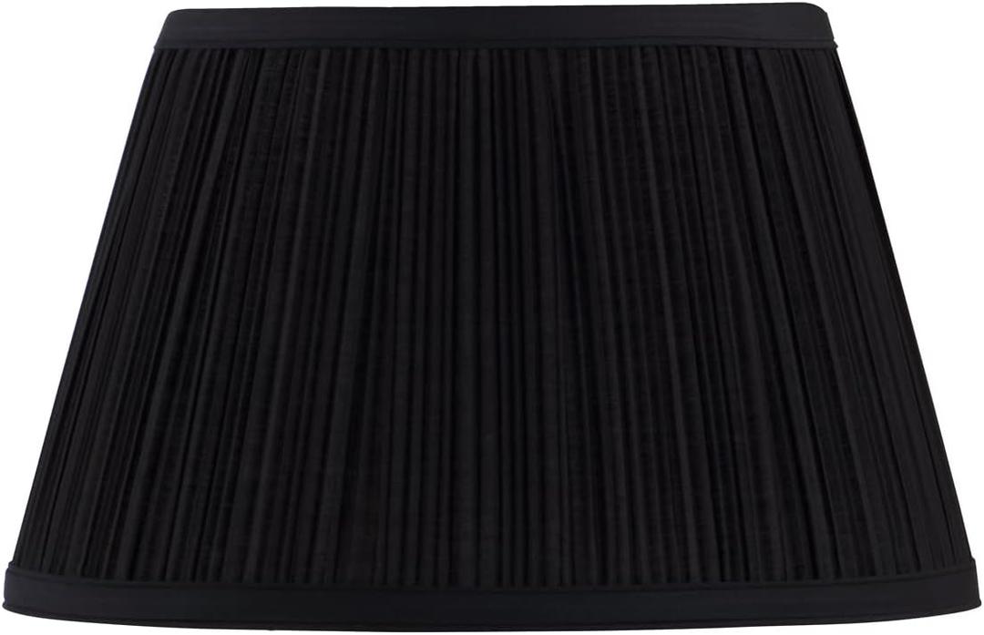 Aspen Creative 59202 Empire Uno Lamp Shade in Black, 7-7/8" Top x 11-7/8" Bottom x 7-1/2" Slant Height, Slip UNO 33mm