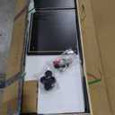 LFT HUIMEI2Y Glass Display Cabinet with LED Lights and Lock, 4-Shelf Curio Cabinets with Door, Tempered Glass Collection Display Showcase for Bedroom, Living Room 65x 17x 14.5 Black