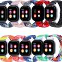 10 Pack Compatible for Gizmo Watch 3 2 1/Gabb Watch 3 2 1/SyncUP Nylon Watch Band - Slider Buckle Braided Breathable Stretchy Strap Wristbands (10 colors-B#)