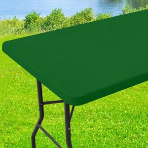 Spandex 8 Foot Rectangle Table Cloth, Elastic Fitted Tablecloths for Picnic, Stretch Washable Patio Table Cover for Outdoor, Camping, Banquet and Parties (Emerald Green, 30"x96")