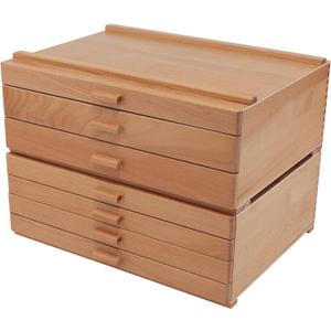 HG Art Concepts Artists Storage Chests - Premium Studio Organizer for Paint Tubes, Brushes, Pencils, Markers, & More! - 3 Drawer & 4 Drawer