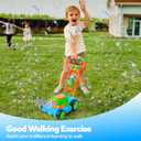 SLOOSH Bubble Lawn Mower Toddler Toys - Spill-Proof Bubble Machine Pretend Gardening Play Toy for Age 1 2 3 1-3 Year Old Baby Boys Indoor Outdoor Use, Easter Basket Stuffers Birthday Gifts (Blue)