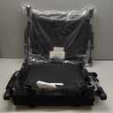 LET'S CAMP Folding Stadium Seat Bleacher Chair with Cup Holder, Mesh Bag and Hide Hooks, Portable Stadium Chair with Back and Cushion (Black Grey - 2 Pcs)