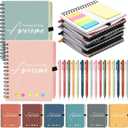 Resurhang 48 Pcs/24 Set Teacher Appreciation Gift Bulk for Volunteer A6 to Do List Notebooks with Retractable Ballpoint Pen for Teacher Nurse Employee Coworker Graduation(Light Color)
