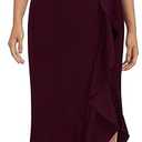 WOOSEA Women's High Neck Split Bodycon Mermaid Evening Cocktail Long Dress
Size M