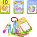 Coolplay Water Coloring Cards Learning Number Shape Color Toddler Girl Toy Water Paint Cards Airplane Activities for Kids Toy