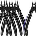 5 Inch Flush Cutters, 5 Pack Micro Wire Cutters, Sharp Zip Tie Cutter, Precision Wire Cutters for Crafting, Jewelry Making, Plastic Models, 3D Print, Electronics, Floral
