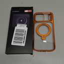 CASEKOO 360 Spin Magnetic Stand for iPhone 17 Pro Max Phone Case with [Fit for MagSafe][17FT Military Protection] Slim Hand-Polished Frame Titanium Alloy Sturdy Stand 6.9", Glossy Cosmic Orange