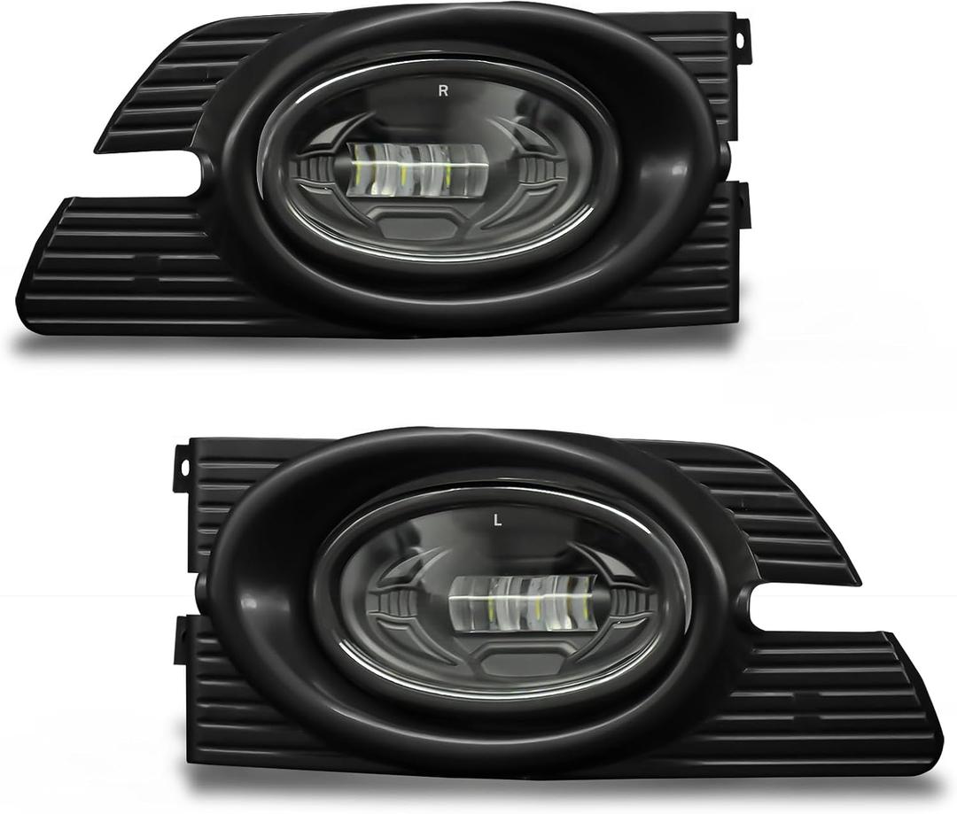 LED Fog Lights fit for 2001-2002 Honda Accord 4DR Sedan, Front Driving Fog Lamps Assembly Replacement Kit, Clear Lens1 Pair