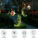 Solar Watering Can with Lights, Cardinal Bird Large Solar Watering Can with Cascading Lights Hanging Outdoor Garden Lantern Glass and Metal Waterproof for Front Porch Backyard Decor for Mom