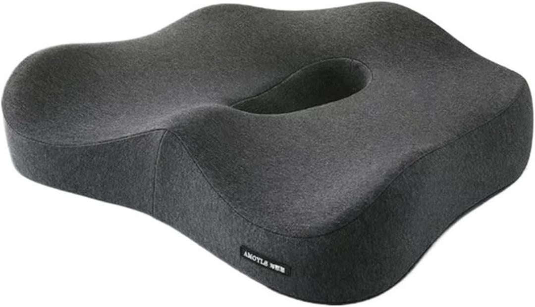 Memory Foam Office Chair Cushion Car Seat Support Waist Pillow Massage Lumbar Orthopedic Pillow Buttock Coccyx Cushion Back Pads(Royal Blue)