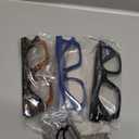 Reading Glasses Women Fashion Designer Computer Blue Light Eyeglasses Cute Stylish Reader Wide Square Frame, +1.25