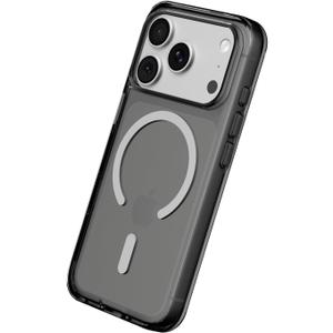 RhinoShield Clear Case Compatible with MagSafe for iPhone 17 Pro Transparent Protective Phone Case, Superior Magnetic Force, Exceeds Military Drop Standards, Scratch Resistant, Shockproof - Ash Black