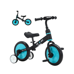 Trike to Bike Riding Tricycles for Boys Girls 2-5, Fit 'n Joy Kids Balance Bike with Pedals & Training Wheels Options, 4-in-1 Starter Toddler Training Bicycle