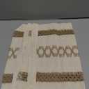 Niviy Boho Table Runner with Tassels 12 x 36 Inches Long, Cream & Brown Rustic Farmhouse Table Runner with Tassels for Home Kitchen Holiday Party and Wedding Decor Runner