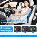 Coverado Upgraded Cooling Car Seat Cushion 8 Turbo Fans 12V-24V Ventilated Cooling Seat Cover 3 Adjustable Wind Speeds Long Lasting Coolness Summer Driving Universal Fit for Car SUV Truck Black