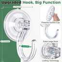 ANDGOO 4 Pack Large Suction Cup Hooks for Door Wreaths, Wreath Hangers for Front Door, Glass, Window, Shower, Upgraded 1.9" Diameter Wreath Holder, No Tools, No Damage, Holds Up to 22 lbs