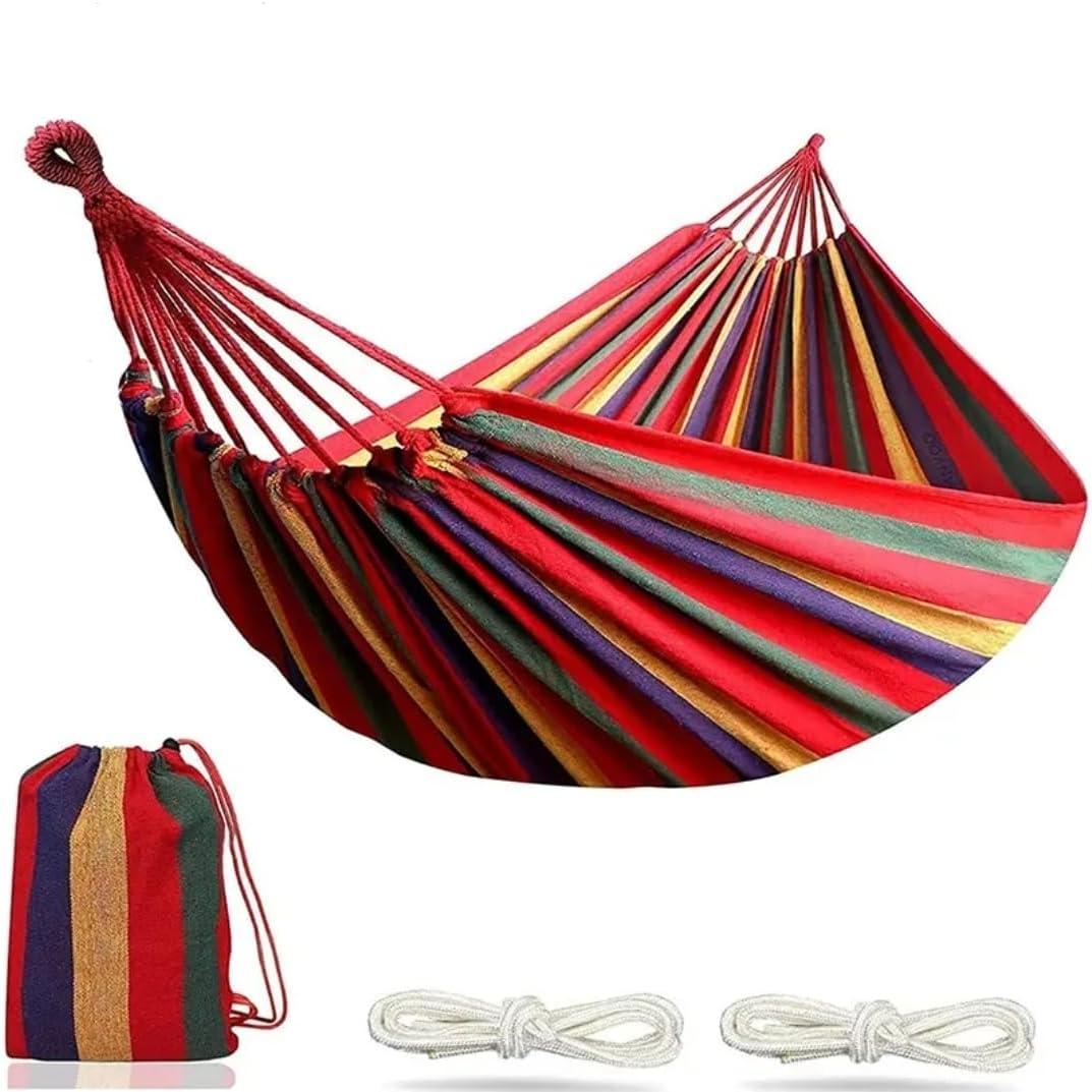 2024 Summer and Spring Hammock for Outdoor Use, Camping, Hiking, Beach, Patio, Swimming, Red, Hammock-Red-01