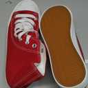 ZGR Womens High Top Canvas Sneakers, Lace-up Canvas Shoes, Casual Tennis Walking Shoes (6, Red)