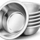 304(18/8) Stainless Steel Mixing Bowls for Kitchen, 8 Pack 6.3" 13.67 fl.oz Metal Mixing Bowls Set Stackable for Baking Serving Cooking Food Prep Storage Dishwasher Safe Lightweight