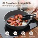 SENSARTE Nonstick Skillet, Deep Frying Pan 10inch, Saute Pan with Lid, Stay-cool Handle, Healthy Stone Cookware Cooking Pan, Induction Compatible (10-Inch/3.5QT)