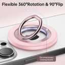 SYNCWIRE Magnetic Phone Ring Holder for MagSafe, 360 Rotation Cell Phone Grip Stand Finger Ring Kickstand Two-Sided Magnet Compatible with iPhone 17 Pro Max 16 15 14 13 12 MagSafe Accessories