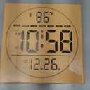 Digital Wall Clock with Large LED Display, Date, Temperature, Auto-Brightness | Small [PLUG-IN] Clock | Modern Electric Wall Clock for Bedroom, Classroom, Living Room, Home, Office, Farmhouse  White