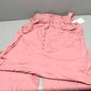 KIRUNDO Summer One piece Jumpsuits for Women 2025 Casual Loose Button Sleeveless Romper Knit Wide Leg Overalls With Pockets Color pink Size XXL