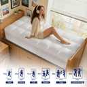 4 Inch Memory Foam Mattress Topper Twin XL for College Dorm | 2 Inch Cooling Gel Memory Foam, 2 Inch Pillow Top, Pressure Relief, Fits 8 to 24 Inch Mattresses, Dorm Room Essential