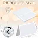Maitys 120 Pcs Disco Ball Table Number Holders Disco Bachelorette Party Decor Silver Place Card with Swirl Wire Name Cards Photo Stand Clips Picture Holder for Wedding Party Favor (2 Inch)