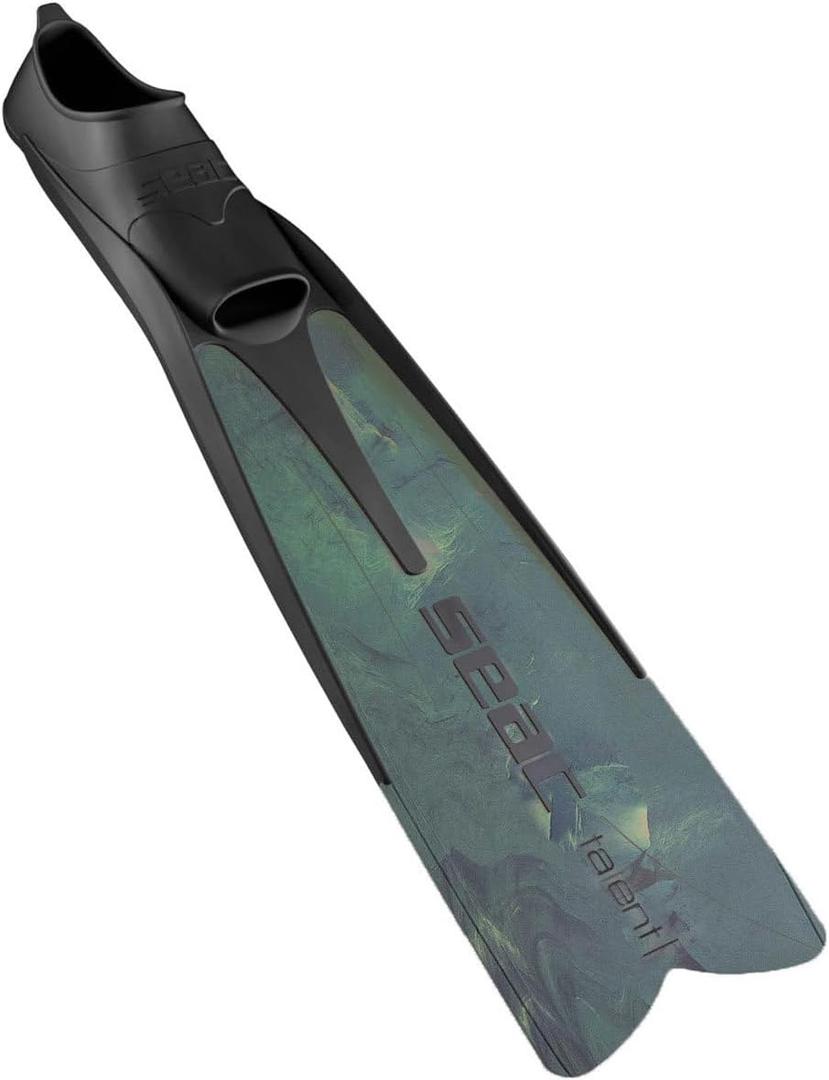 Seac Talent, Mid-Long Fins for Spearfishing, Free Diving and Diving (9.5-10, Camo Green)