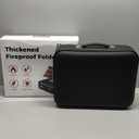 Fireproof Document Box with Combination Lock, Fireproof Water Resistant Hard Case Safe Box for Important Documents Certificates Laptop Passports