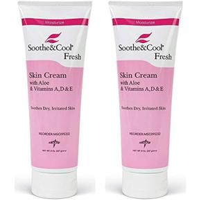 Medline Soothe & Cool Moisturizing Skin Cream with Aloe and Vitamin E Scented 8 oz. Tube (Pack of 2)