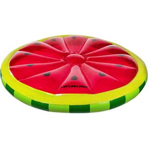 Swimline Watermelon Slice Floating Pool Island Red/Green 60'' Diameter