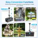 Pond Filters for Outdoor Ponds, 820 GPH Pond Filter with Fountain Pump Kits, 60W Pond Pump and Filter Kit for Koi Pond Clean, Garden Fountains, Waterfall
