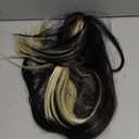 Baruisi Long Black Blonde Wig Straight Silky Synthetic Heat Resistant Side Bangs Halloween Costume Hair Wigs for Women Girls