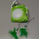 umosis Interactive Cat Toys Rechargeable,Moving Concealed Feathers,Real Mouse Squeaky,Touch Activated Cat Kitten Toy Exercise Toys for Indoor Bored Adult Cats (green)