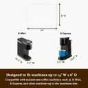 Transparent Acrylic Coffee Maker Slider Tray Slider Tray for Countertop, Compatible with Keurig Single Serve K-Cup Pods Coffee Maker K-Mini & K-Express, Perfect Fit for Single-Serve Machines