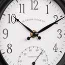 La Crosse Clock 433-3020B 8-inch Indoor/Outdoor Colby Wall Clock with Temperature