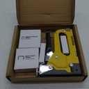 Upholstery Staple Gun Heavy Duty, YEAHOME 4-in-1 Stapler Gun with 4000 Staples, Manual Brad Nailer Power Adjustment Stapler Gun for Wood, Crafts, Carpentry, Decoration DIY